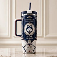 UCONN Heritage Crest - Navy and Ivory Wraparound Tumbler