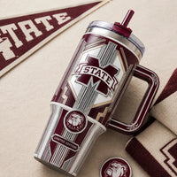 Maroon Deco - MSST Crest Tumbler in Chrome and Maroon