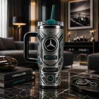 MB Silver Order - Teal Jewelled Emblem Tumbler