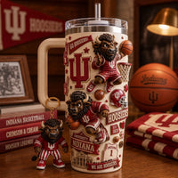 IU Crimson Court - Dynamic Mascot Wraparound Tumbler
