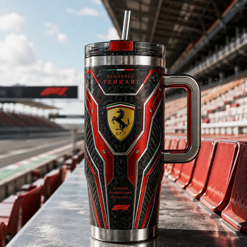 FR Shield and Carbon Weave - Grid-Day Tumbler Graphic