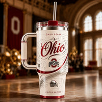 OSU Script - Scarlet Filigree on Cream