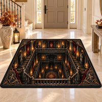 Candlelit Descent - Gothic Cathedral Floor Composition