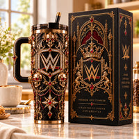 WWE Gothic Regalia - Gilded Skulls and Ruby Crest Tumbler
