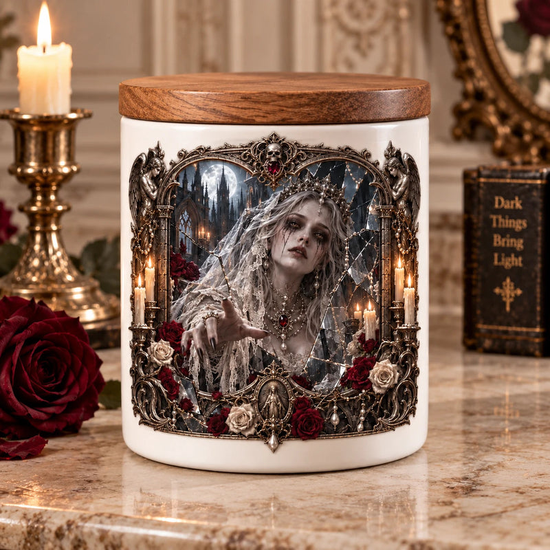 The Veiled Bride - Candlelight, Cracked Glass and Quiet Mourning