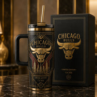 CHI Deco Gold - Bull Crest and Skyline Tumbler