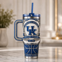 UK Heritage Crest - Cobalt and Silver Tumbler Composition
