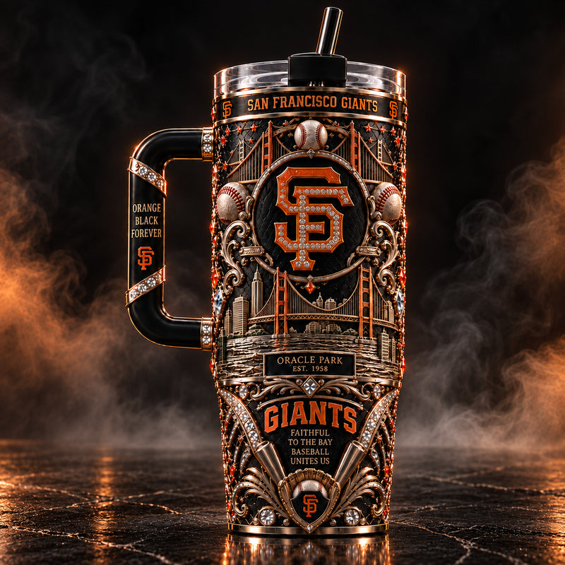 SF - Orange, Black and the Bay in Ornate Relief