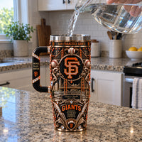 SF - Orange, Black and the Bay in Ornate Relief
