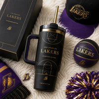 LAL Courtside - Gold Line Court on Matte Black