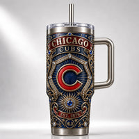 CHC Heritage Crest - Ornate Emblem Tumbler in Navy and Red