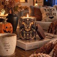 Some Beauty Lives In The Shadows - Gothic Halloween Candle