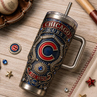 CHC Heritage Crest - Ornate Emblem Tumbler in Navy and Red