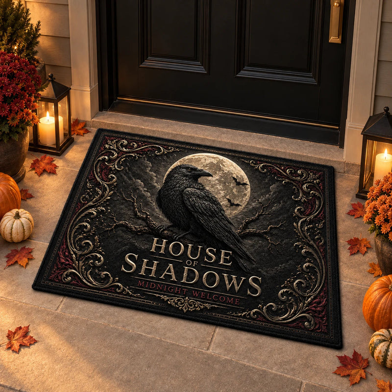 House of Shadows - A Gothic Raven Doormat With Presence