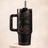 LSU Tigers - Death Valley Relief in Obsidian and Gold