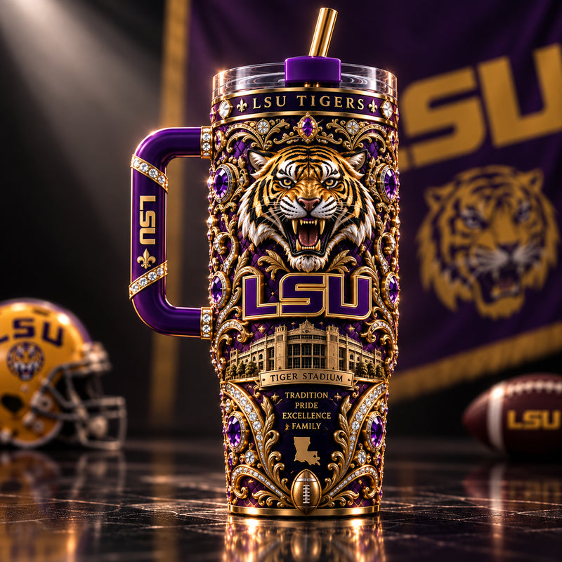 LSU - Gold Filigree, Purple Depth and the Roaring Crest